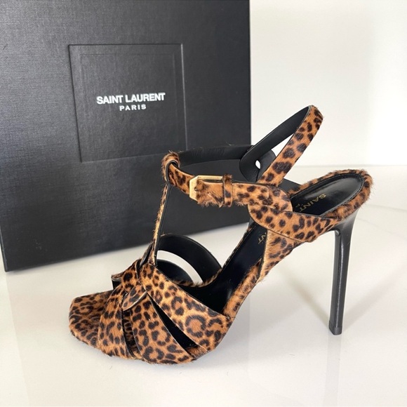 NEW IN BOX AUTHENTIC YSL LEOPARD HEELS - Picture 5 of 14